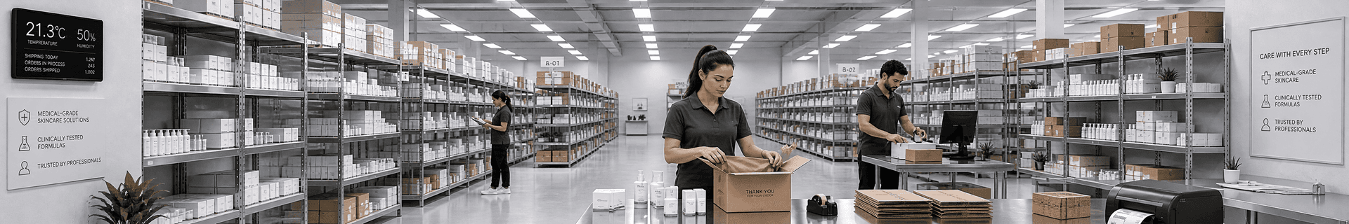 Dedicated skincare warehouse fulfillment operations